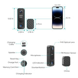 ZUMIMALL 2K Wireless Doorbell Camera No Subscription, Battery Powered