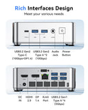 KAMRUI Pinova P2 Mini PC, AMD Ryzen 7330U(4 Cores, 8 Threads, Up to 4.3GHz), 16GB RAM 256GB SSD, Zen3 Architecture 7nm Processor, 8MB L3 Smart Cache Mini Computers,Triple 4K Display Home/Business