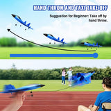 Blue RC Plane for Kids Upgrade F-22 Raptor Fighter RC Airplane Remote Control Airplane Toys 2.4 GHZ Smart 6-axis Gyro Stabilizer RTF RC Jet Aircraft Easy to Fly Outdoor Toy RC Glider for Beginners