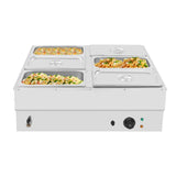 6 Pot Electric Food Warmer Steamer Buffet Server Heater Countertop Plate 850W Buffet Food Warmer Steam Table Large Capacity for Catering, Restaurant, Party