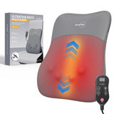 pryfey Back Massager, Rolling Up and Down Back Massager with Heat, Back Massage 4D Kneading for Pain Relief Deep Tissue, Ultrathin Shoulder Massager Mother's Day Gifts for Women Men Parents, Grey