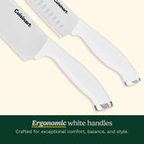 Cuisinart Block Knife Set, 12pc Cutlery Knife Set with Steel Blades for Precise Cutting, Lightweight, Stainless Steel, Durable & Dishwasher Safe, C77SSW-12P
