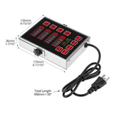 QWORK Kitchen Timer for Cooking, 4 Channel Stainless Steel Commercial Culinary Timer, Loud Alarm Cooking Reminder for Food Truck Fryer