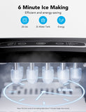 Smart Ice Maker Machine Countertop with Self Cleaning, Voice Remote, 26lbs in 24Hrs, 9 Ice Cubes in 6 Minutes 3 Sizes GoveeLife