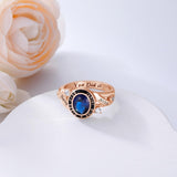 Oseew 2027 Engravable Class Ring for Women High School (Rose Gold)