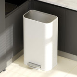 Kitchen Bathroom (8 Gallon/30 Liter) Trash Can - Stainless Steel Garbage Cans with Foot Pedal