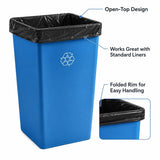 Getzi 5 Pack Blue 50 Gallon Square Commercial Recycling Bin