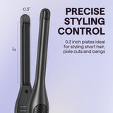 Wavytalk 3/10" Small Flat Iron, Pencil Flat Iron for Short Hair, Pixie Cut and Bangs, Curling Iron for Short Hair, Mini Hair Straightener for Edges with Anti-Pinch Design, Tiny Hair Straightener