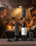 Rossedlyn Rechargeable Electric Wine Opener Gift Set - Aerator, Bottle Opener, Foil Cutter, Wine Vacuum Pump and Stoppers for Home Bar Outdoor Party