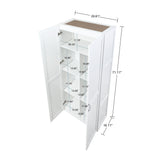 GMASONHK White Bookcase with Back Panel, 5-Shelf Book Organizer for Home Office and Classroom