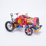 MechPuConToy Flame Eater Vacuum Engine Stirling Wheel Tractor Model Educational Mechanical Vehicle Artwork