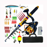 TEDILUVI Fishing Rod Short Sea Wheel Set Luya Gear with Bag