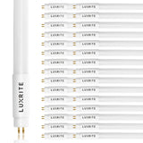 LUXRITE 30-Pack 4FT T5 LED Tube Lights, Type A+B, 24W=54W, 3000K Soft White, 45.78", Ballast and Ballast Bypass Compatible, Single or Double End Powered, F54T5 Fluorescent Replacement, Damp Rated