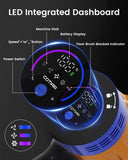 COTIAR Cordless Vacuum Cleaner, 650W 48KPA 60Min Wireless Vacuum for Home，Stick Vacuum with Green Light Anti-Tangle, Rechargeable Vacuum Cleaners for Pet Hair Carpet Hard Floors (Blue)