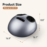QXC Foot Massager with Heat & Compression, Patented Scissor-Hand Shiatsu Core for Deep Kneading, 131°F Constant Heat, 3 Modes, Adjustable Intensity, Fits Up to Men’s 12
