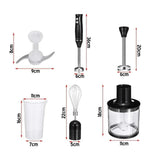 4-in-1 Electric Hand Mixer, 300W Multi-Functional Meat Grinder & Blender for Kitchen, Milkshakes, Cakes, Portable Food Processor with 3 Speed & Accessories