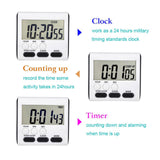 Xuhal 15 Pack 24 Hours Kitchen Timer with Alarm Magnetic Digital Clock Loud Alarm, Big Screen and Strong Magnet Manual Switching Count up or Down and Memory Function for Baking Sports Office Study