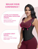 SHAPSHE Waist Trainer for Women, Tummy Control Sports Girdle, Workout Body Shaper with Adjustable Shoulder Strap Black S