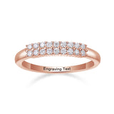 Oseew Created Diamond gold Engagement Ring band Stackable Bands and Wedding Rings Anniversary Bands 0.25CT/1/4 Christmas Valentines day (rose gold)