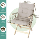 Outdoor Chair Cushions Set of 2, 42x21x4 Inch Patio Cushion for Dining/Rocking Chairs