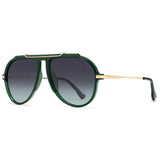 SOJOS Retro Oversized 70s Aviator SunglassesWomen Men SJ2693 Green