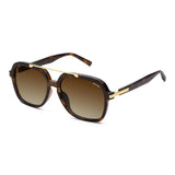 SOJOS Big Trendy Polarized Aviator Sunglasses for Women Men, 80s 90s Retro Square Aviators Sun Glasses SJ2672, Brown Tortoise/Brown