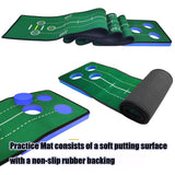 Y-Nut Putting Game, Indoor Green Putting Game Set, Detachable Golf Putting Mat - Includes 1 Putter, 6 Golf Balls, 3 Golf Cups, 1 Bag for Home Office Backyard with Family/Friends