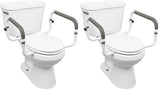Carex Toilet Safety Frame - Toilet's Safety Rails with Adjustable Width - Toilet Rails for Elderly, Handicap, Home Health Care Equipment After Surgery, Supports 300lbs (Pack of 2)