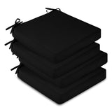 downluxe Waterproof Outdoor Chair Cushions Set of 4, 19" x 19" x 3" Patio Chair Cushion with Non-Slip Ties & Handle