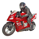 Tiodei 1/6 Scale Self-Balancing RC Motorcycle, Six-Axis Gyroscope,2.4GHz Dual Motor Remote Control Bike, Wheelie Stunt Model (RTR Version/Red)