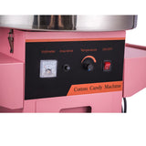 Commercial Cotton Candy Machine w/Cart Electric Cotton Candy Floss Maker - 110V for the Perfect Party Favor for Birthdays, School function, or Social Events.（Pink） (With wheels, Pink)
