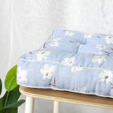 HXAZGSJY Chair Cushions for Dining Chairs Bohemian Soft Patio Chair Pads Indoor Office Home Kitchen Square Dining Chair Cushion Pillow Blue Flower 20"x20"x4"