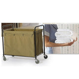 inless Steel Housekeeping Cart - Versatile Room Service Trolley for Hotels, Efficient Cleaning & Cloth Transport, Work Trolley for Hotel ff and Maintenance