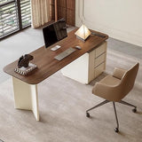 AQWASYUTER Office Computer Desk Solid Wood Desk
