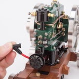 MechPuConToy Engine Model Kit That Runs, 1/8 Scale 3.6CC Mini Vintage Single Cylinder Four-Stroke Diesel Engine with Two Flywheels