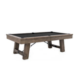 Plank & Hide - Isaac Slate Pool Table (Silvered Ash Finish,7FT)