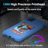 DXZ A4 UV Printer, UV Flatbed Printer with Raised Texture & Embossed Effect Printing, White Ink Circulation System, High Resolution Printing Machine for Acrylic, Glass, Wood, Metal, Phone Cases