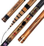 Carbon Fiber Fishing Rod ，Portable Pole ，High Telescopic Ultra Hard Ultralight Long Sections Hand
