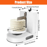 YUMIONB Cake Decorating Machine, 110-220V 200W Cake Icing Cream Spreading Machine 4-12inches Tabletop Cake Cream Spreading Machine with LCD Display for Households, Cake Shops, Dessert Shops (White)