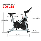 DeerRun Exercise Bike, Indoor Cycling Bike with Adjustable Magnetic Resistance, Low-Noise Belt Drive Stationary Bike for Home Cardio, 300 lb Capacity, Device Mount & LCD Monitor