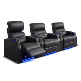 Weilianda Home Theater Seating, Top Grain Leather Movie Theater Recliner