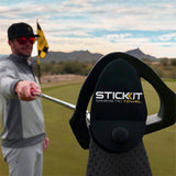 STICKIT Magnetic Golf Towel Gray and Black 2-Pack | Top-Tier Microfiber Golf Towel with Deep Waffle Pockets