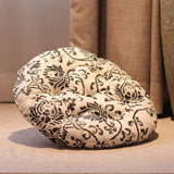GNAIXEZ Cotton Linen Thick Round Seat Cushion, Office Chair Pads Comfort Floor Cushion Indoor Cushions Warm Soft Pad Patio Mats for Outdoor Dining Car Pain-f Diameter-58cm(23inch)