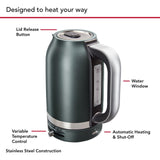 KitchenAid 1.7L Electric Kettle w/Temp Control KEK1701, Juniper