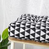 HXAZGSJY Chair Cushions for Dining Chairs Bohemian Soft Patio Chair Pads Indoor Office Home Kitchen Square Dining Chair Cushion Pillow Black White 20"x20"x4"