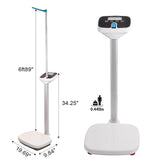 Digital Medical Scale,Professional Height and Weight Physicians Scale for Hospital, School, Beauty Salon.Measuring Range: 0.44 lbs - 440 lbs,2.3 ft - 5.8 ft.
