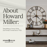 Howard Miller Seeley Mantel Clock - Antique Tabletop Clock with Quartz Movement, Bent Iron Frame, Industrial Style, Battery-Operated Shelf Accent - Ideal Home, Fireplace, Office or Living Room Decor