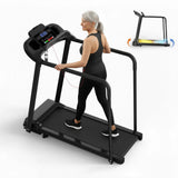 Lastforever Walking Treadmill with Extended Handrails & Bidirectional Belt, 2.5HP Quiet Motor, 0.5–6 MPH, 310 lbs Capacity, Compact Treadmill for Home Seniors