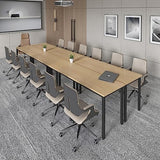 Bonzy Home Conference Tables 14ft Office Computer Desk for Meeting Room