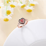 Oseew 2027 Women High School College Graduation Class Ring (Rose Gold)